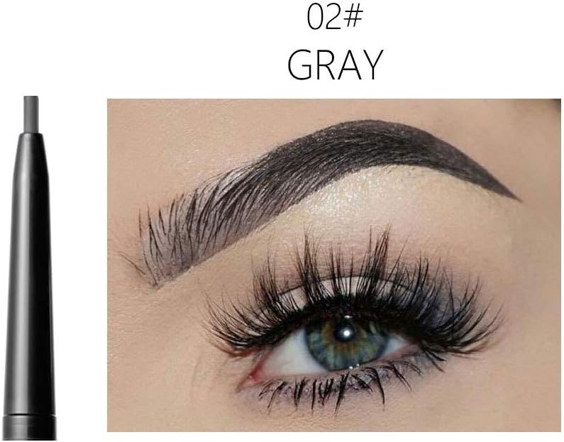 1.5mm ultra-fine eyebrow pencil automatic rotation eyebrow pencil,durable, sweat-proof and not easy to take off make-up, five colors available(02#Gray) - Pinky Cosmetics