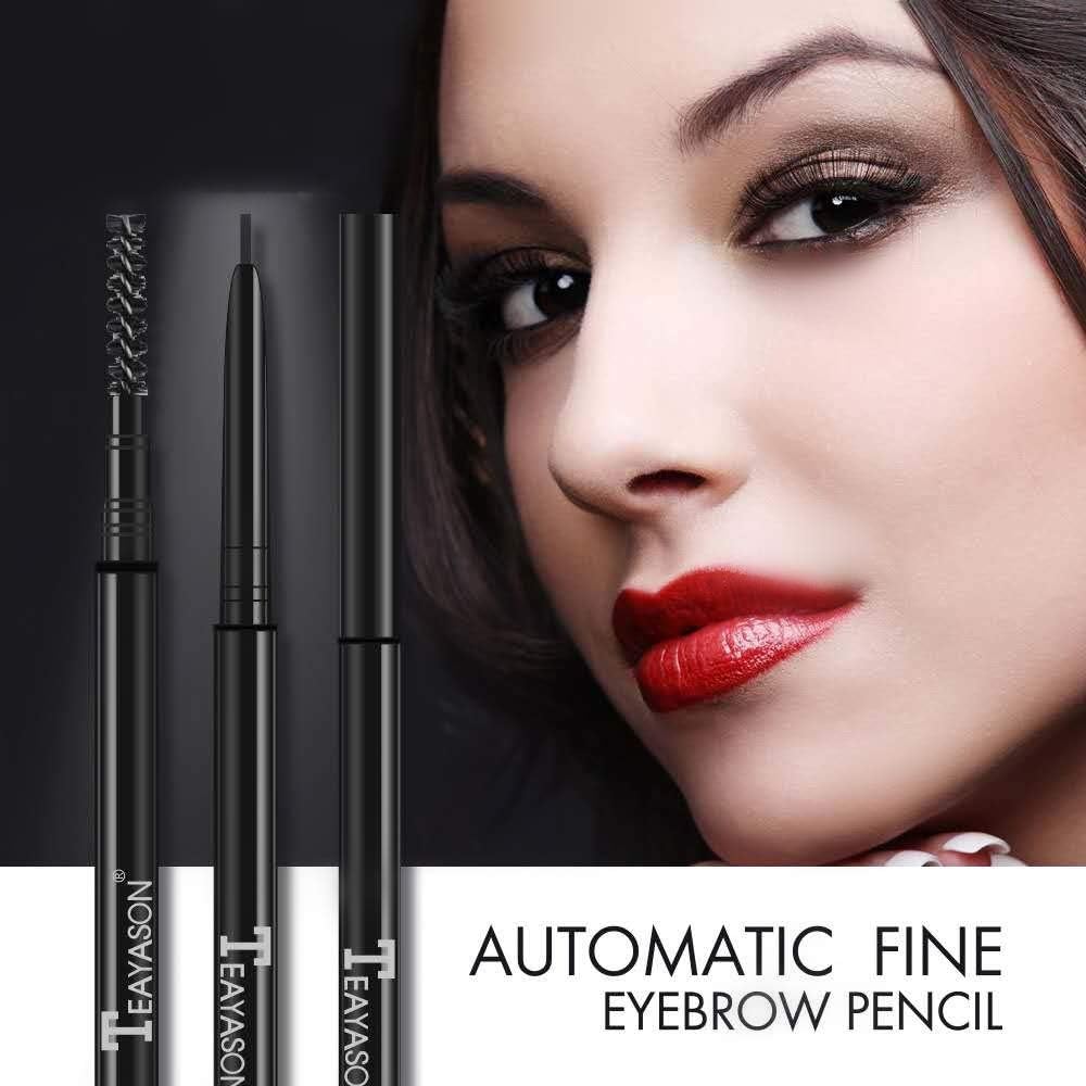 1.5mm ultra-fine eyebrow pencil automatic rotation eyebrow pencil,durable, sweat-proof and not easy to take off make-up, five colors available(02#Gray) - Pinky Cosmetics