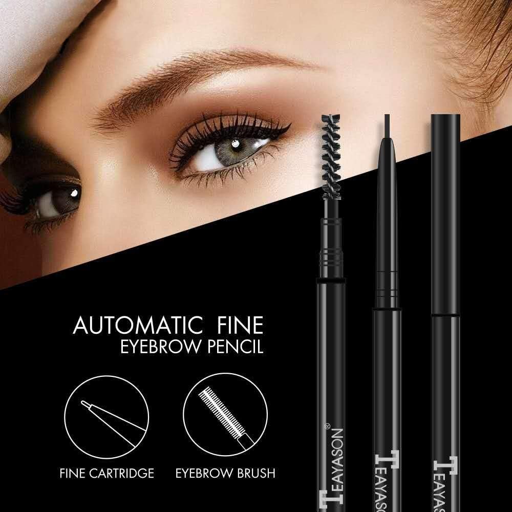 1.5mm ultra-fine eyebrow pencil automatic rotation eyebrow pencil,durable, sweat-proof and not easy to take off make-up, five colors available(02#Gray) - Pinky Cosmetics