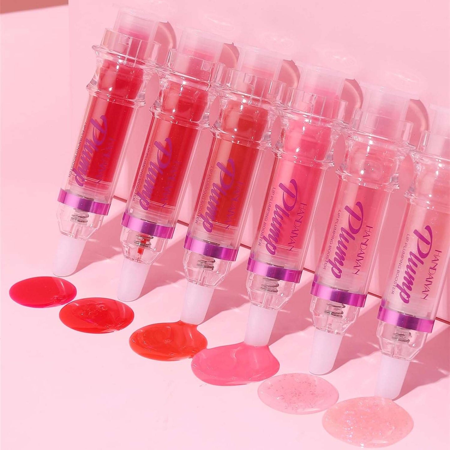 Plumping Lip Oil With Chili Extract - Clear Pink Instant Plumper Lip Gloss, Hydrating & Nourishing Tinted Lip Balm Liquid Lipstick for Lip Plumper Gloss Day & Night Moisturising Repair Lip Oil