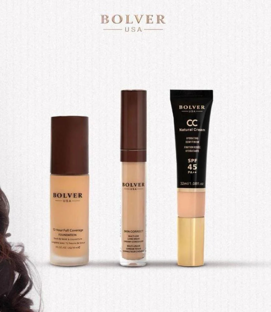 BOLVER USA Face Essentials – Foundation, Concealer & CC Cream