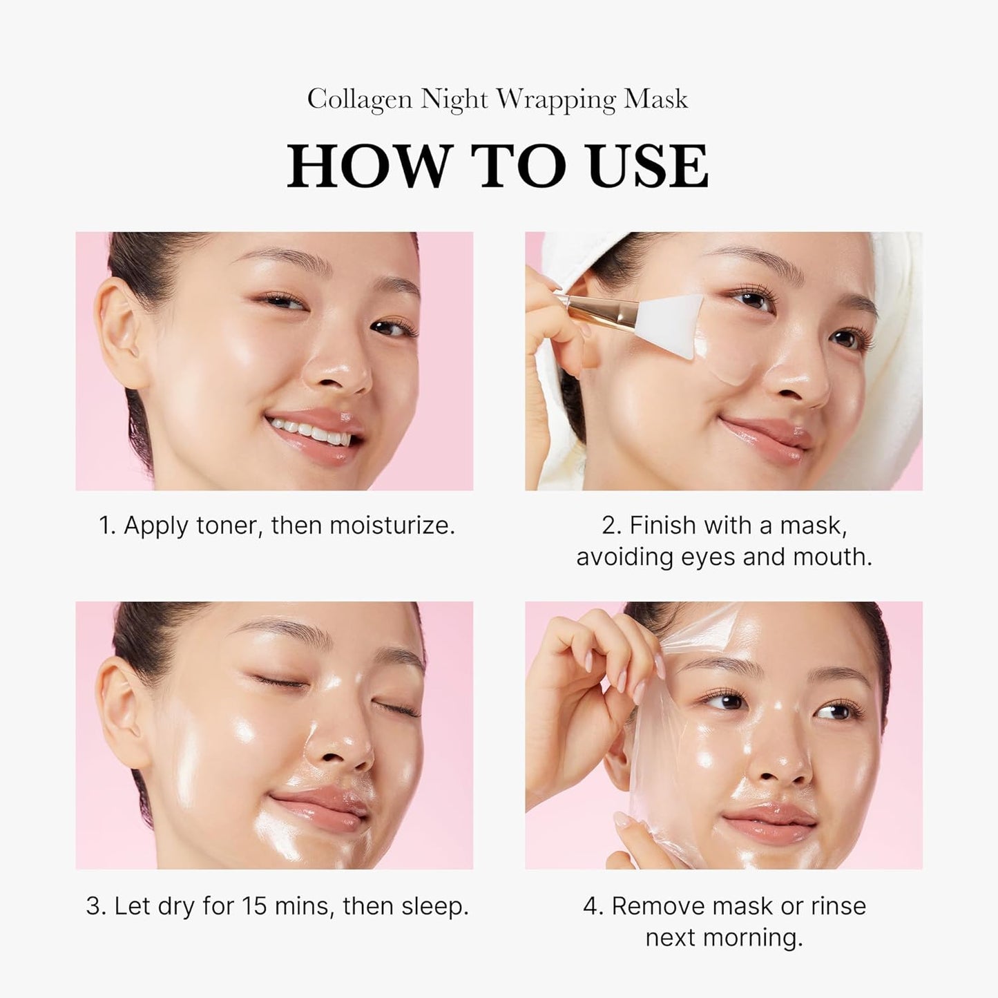 Step-by-step guide for using Medicube collagen peel off mask for skincare routine