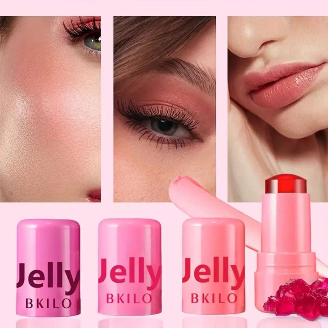 4 piece jelly tint collection featuring four vibrant jelly tints in stylish packaging for a radiant lip look
