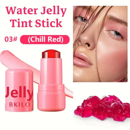 Water Jelly Tint Stick from the 4 piece jelly tint collection in Chill Red for a natural lip glow and hydration.