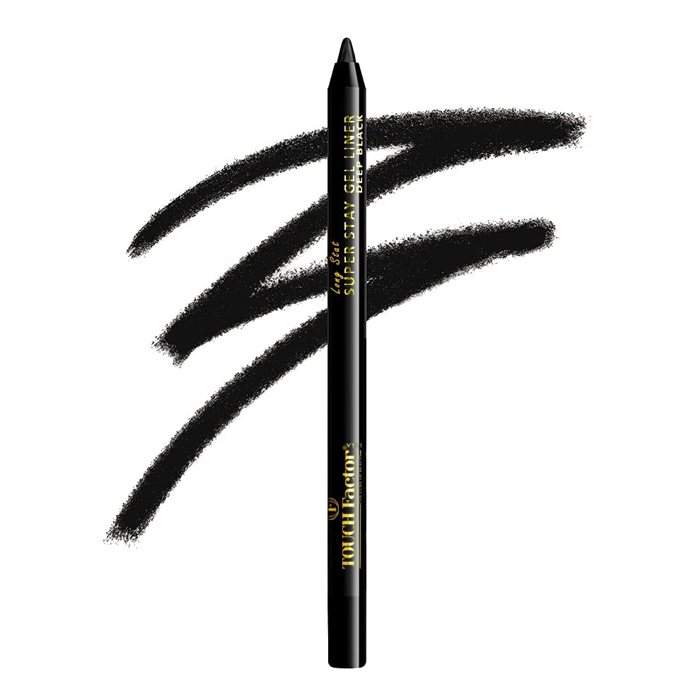 TOUCH FACTOR Waterproof Smoothening Eye Kajal Penci (Black), Matte