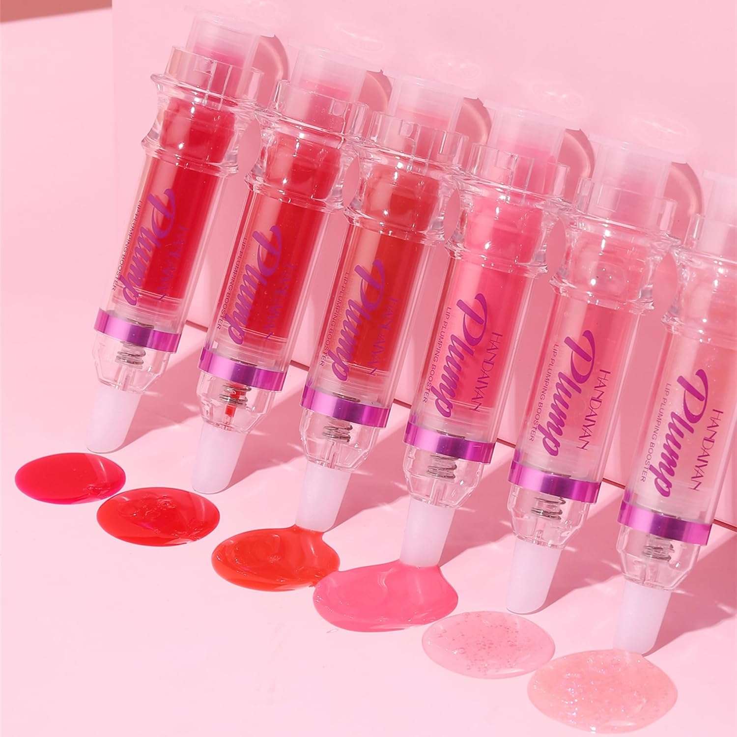 Plumping Lip Oil With Chili Extract - Clear Pink Instant Plumper Lip Gloss, Hydrating & Nourishing Tinted Lip Balm Liquid Lipstick for Lip Plumper Gloss Day & Night Moisturising Repair Lip Oil