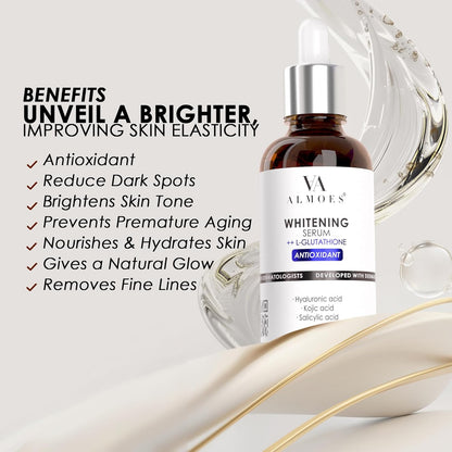 AA ALMOES L-Glutathione Serum – Brighten, Hydrate & Revitalize Your Skin ✨ - Pinky Cosmetics