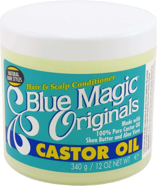 Roll over image to zoom in Blue Magic Organics Castor Oil 12 Ounce Jar