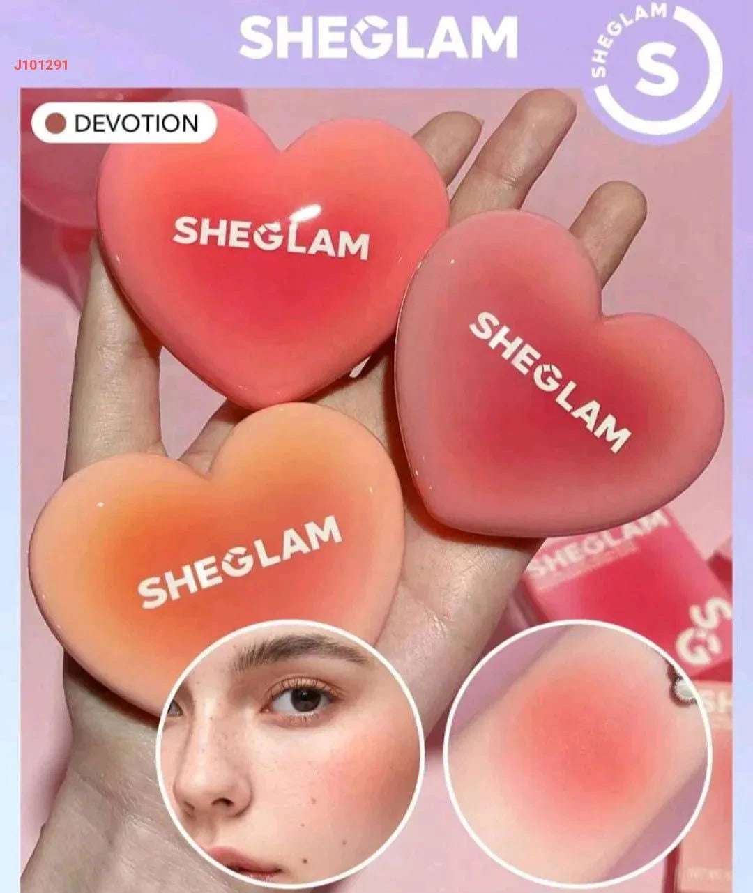 SHEGLAM Playing Cupid Cream Blush-Devotion Xmas Christmas Gift Winter Y2K Pink Black Friday Halloween Thanksgiving Christmas Decor Party Beach Travel 3 - Pinky Cosmetics