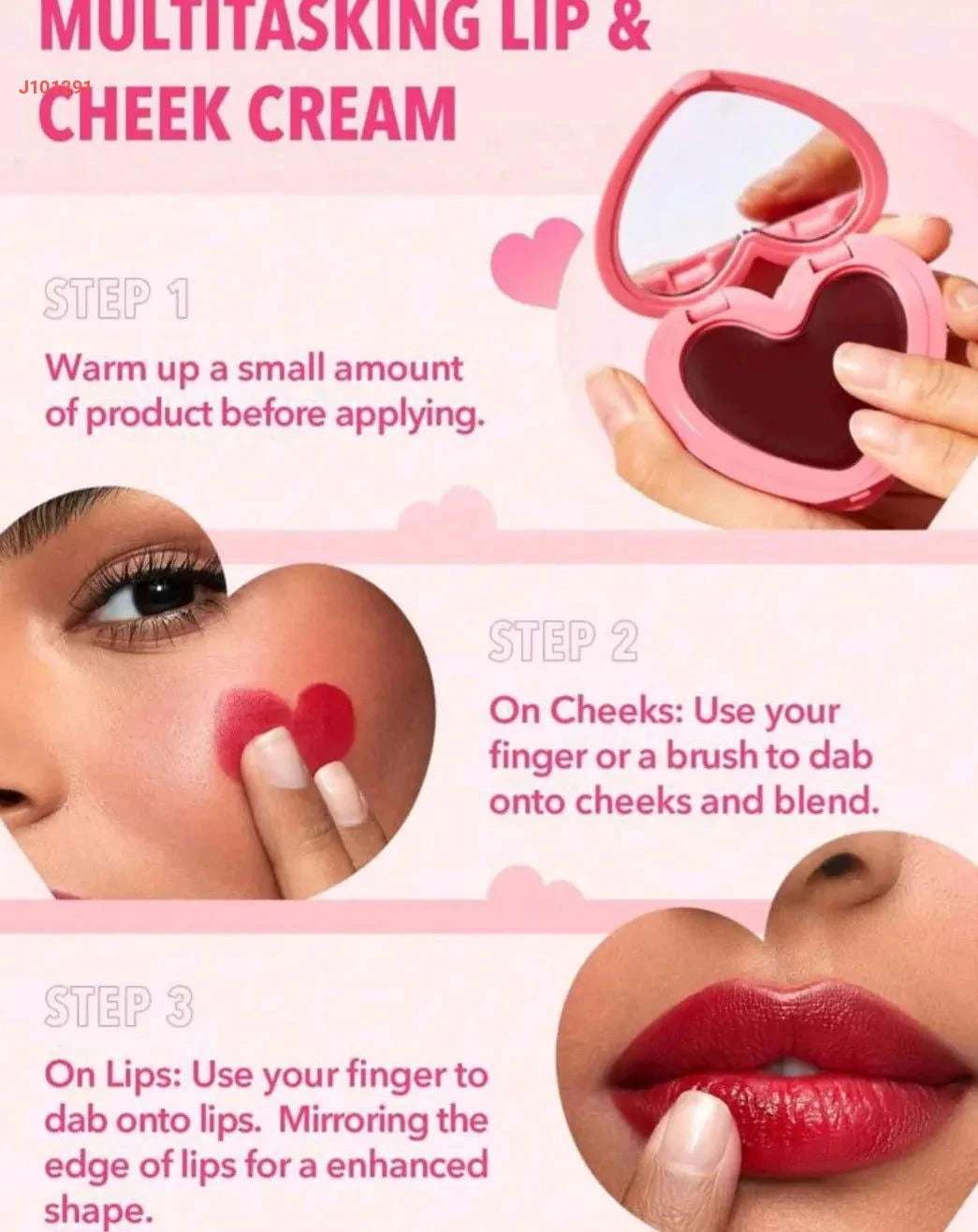 SHEGLAM Playing Cupid Cream Blush-Devotion Xmas Christmas Gift Winter Y2K Pink Black Friday Halloween Thanksgiving Christmas Decor Party Beach Travel 3 - Pinky Cosmetics
