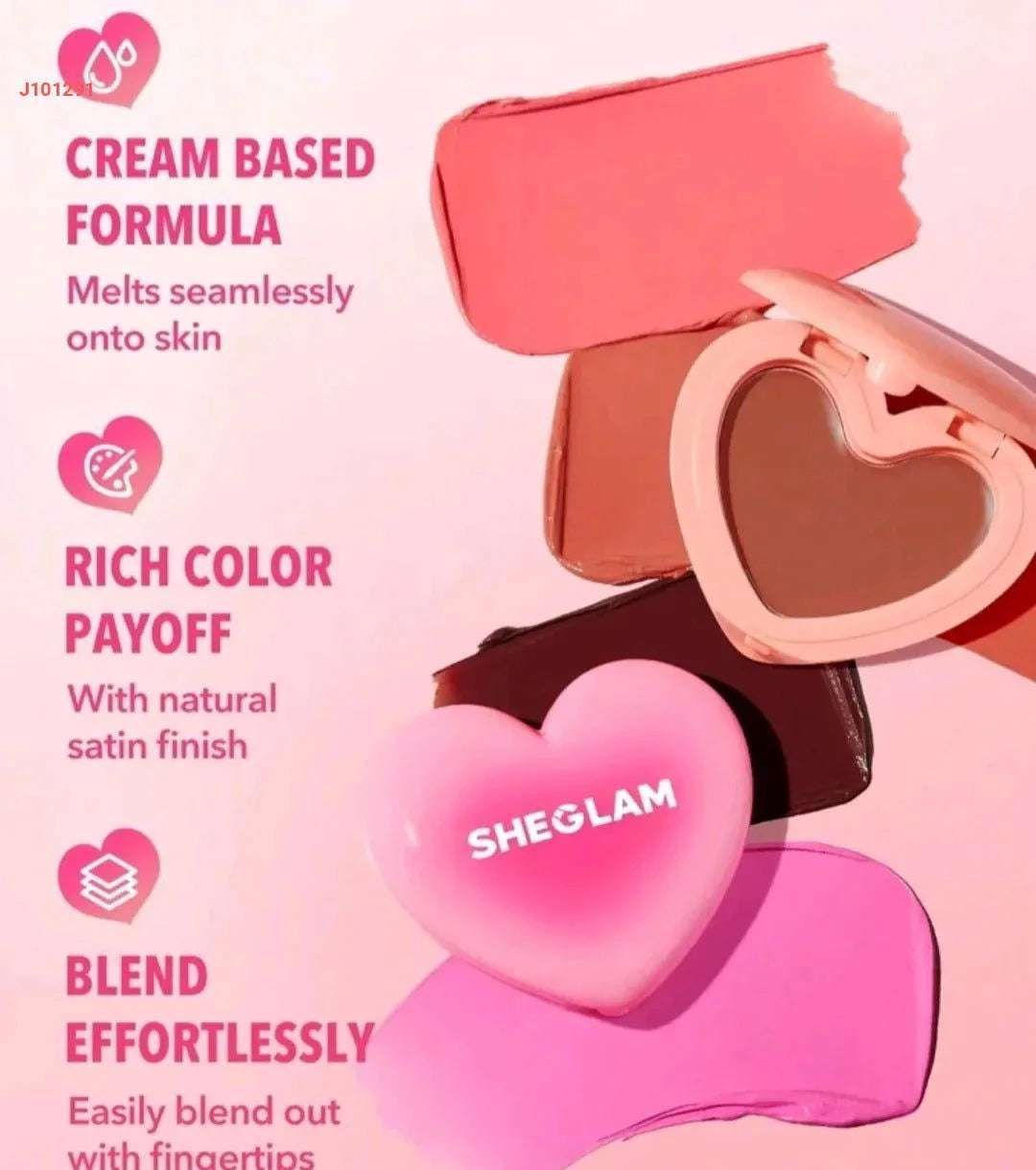 SHEGLAM Playing Cupid Cream Blush-Devotion Xmas Christmas Gift Winter Y2K Pink Black Friday Halloween Thanksgiving Christmas Decor Party Beach Travel 3 - Pinky Cosmetics