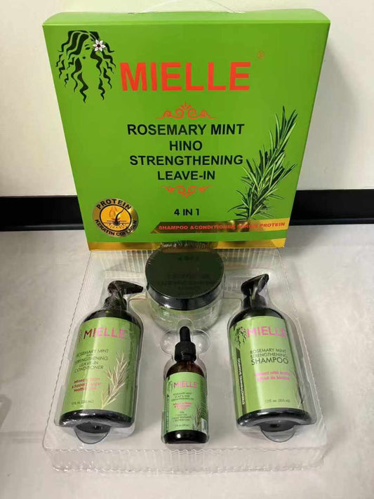 Mielle Rosemary Mint Hair Care Set – 4-in-1 Strengthening & Nourishing Formula - Pinky Cosmetics