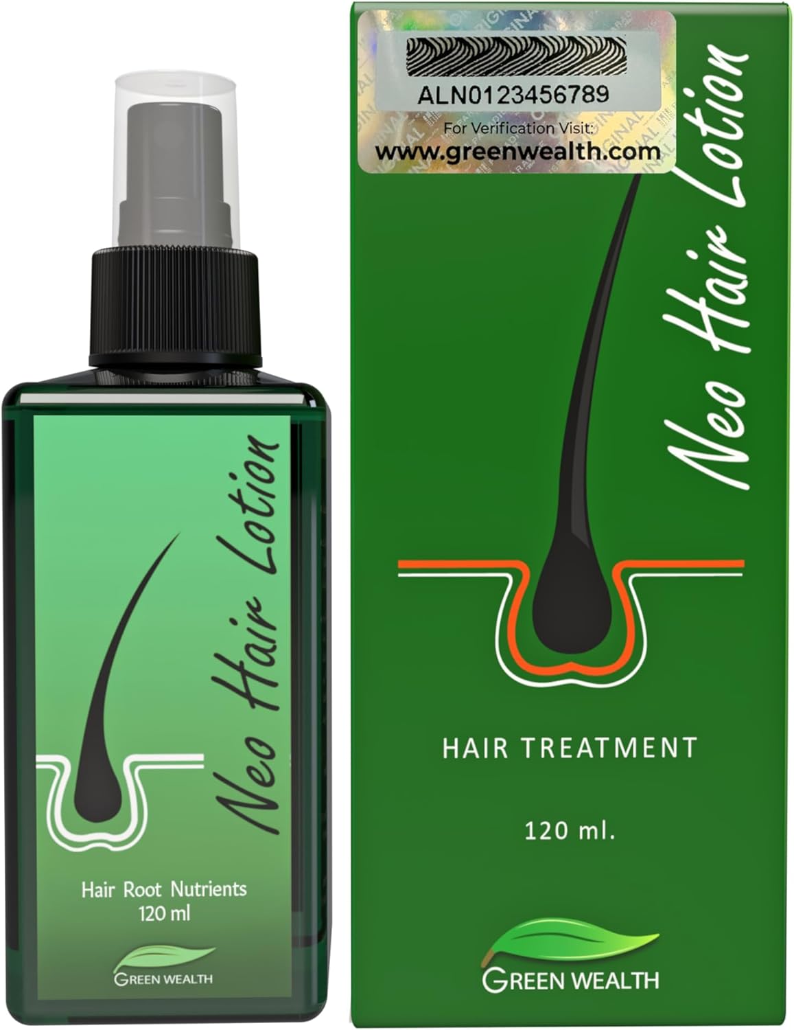 Neo Hair Lotion 120ml for hair treatment with nourishing hair root nutrients for healthier hair